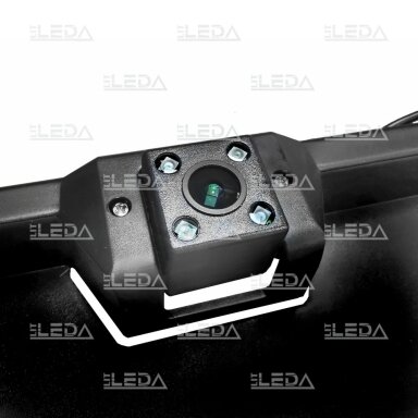 License plate holder with video surveillance camera