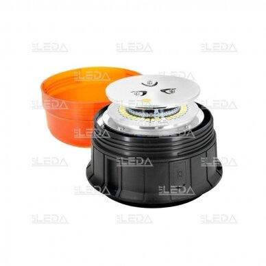 Pakraunamas LED švyturėlis oranžinis su magnetu ECE-R65 3