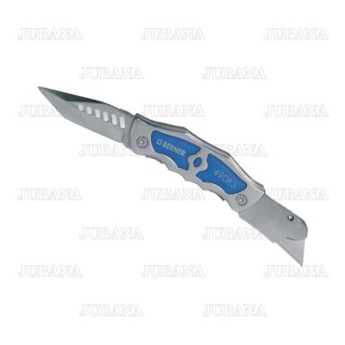 Knife (breakable blade) Blue Line folding double 19 mm BERNER