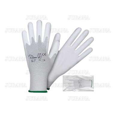 Gloves impregnated PU, white