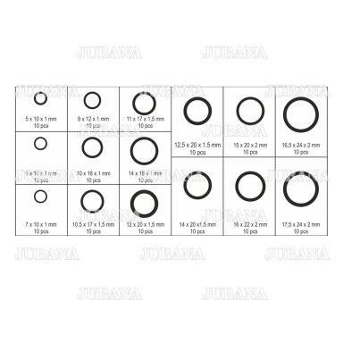 Sealing ring set (copper) (150 pcs)