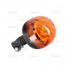 Sertifikuotas LED švyturėlis oranžinis tvirtinimas ant vamzdžio ECE-R65, R10, 12V-24V