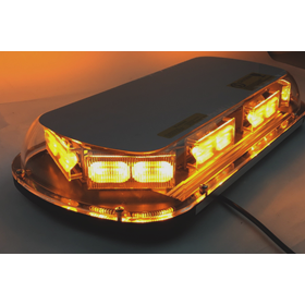 Sertifikuotas LED švyturėlis BAR oranžinis stiprus magnetinis padas 440x165x60mm, 12V-24V 1