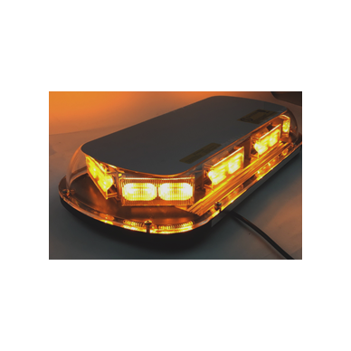 Sertifikuotas LED švyturėlis BAR oranžinis stiprus magnetinis padas 440x165x60mm, 12V-24V 2