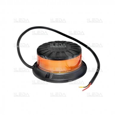 Sertifikuotas LED švyturėlis oranžinis, 3 varžtų tvirtinimas; ECE-R65, R10 12V-24V