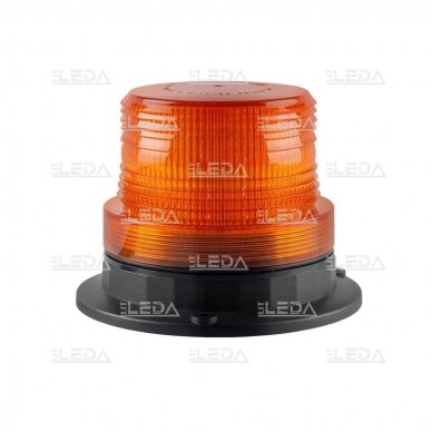 Sertifikuotas LED švyturėlis oranžinis su magnetiniu padu 12V-24V 2