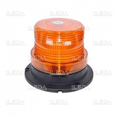 Sertifikuotas LED švyturėlis oranžinis su magnetiniu padu 12V-24V