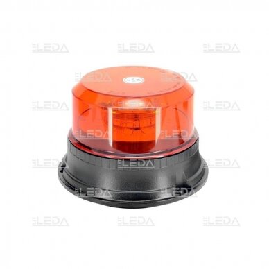 Sertifikuotas LED švyturėlis oranžinis su magnetiniu padu 12V-24V