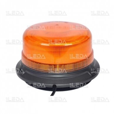Sertifikuotas LED švyturėlis oranžinis su magnetiniu padu ECE-R65, R10 12V-24V 2