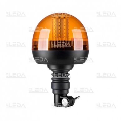 Sertifikuotas LED švyturėlis oranžinis tvirtinimas ant vamzdžio 12V-24V