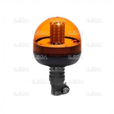 Sertifikuotas LED švyturėlis oranžinis tvirtinimas ant vamzdžio 12V-24V 2