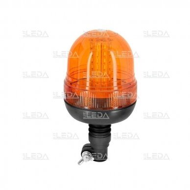 Sertifikuotas LED švyturėlis oranžinis tvirtinimas ant vamzdžio R10, 12V-24V