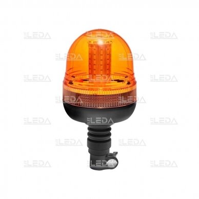 Sertifikuotas LED švyturėlis oranžinis tvirtinimas ant vamzdžio R10, 12V-24V 2