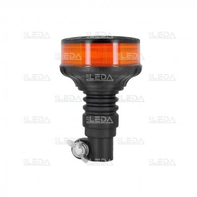 Sertifikuotas mini LED švyturėlis oranžinis tvirtinimas ant vamzdžio ECE-R65, R10, 12V-24V 1