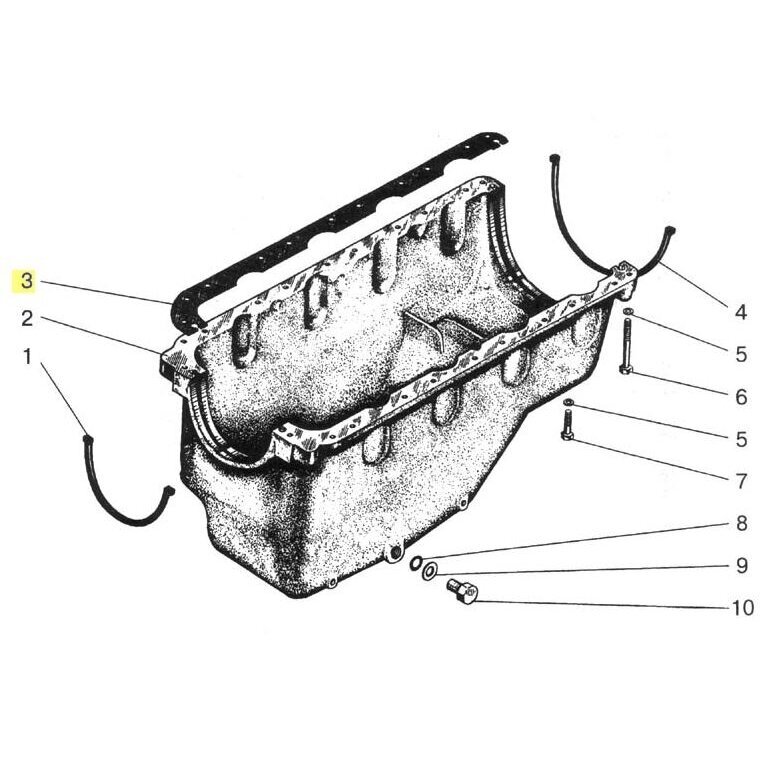 Crankcase gasket 50-1401063-V1 (rubber) 1
