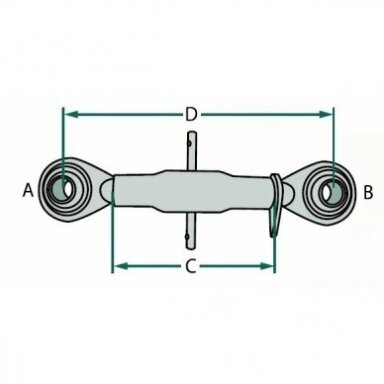 Top link assemly (kit) KUBOTA, ISEKI (long) Top link assemly (kit) KUBOTA, ISEKI (long)