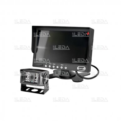 Video system (camera, 7-inch monitor, 2 channels, 20 m extension cable)