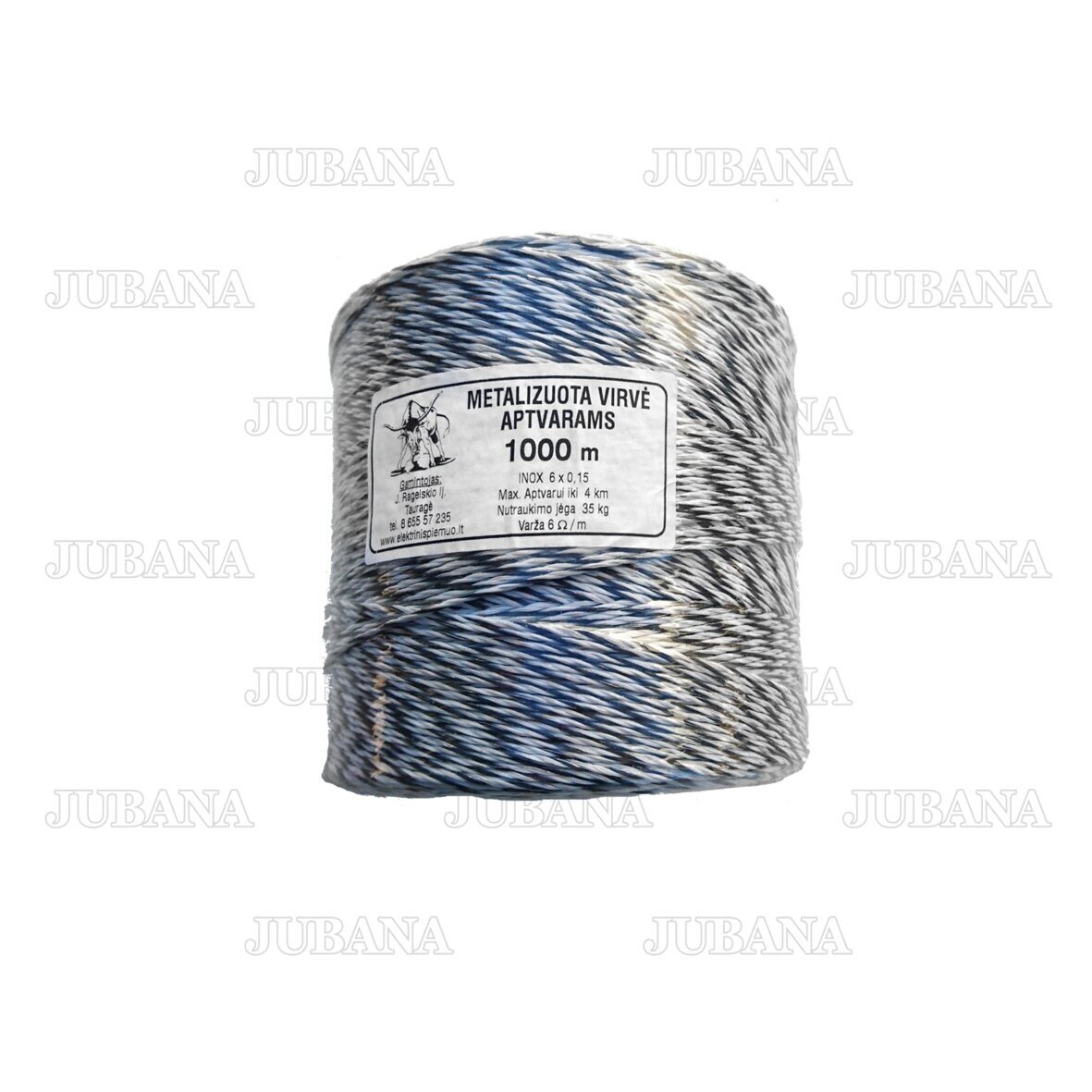 Rope conductor for electric fence INOX 6 x 0.15 1000 m 6 ohm/m