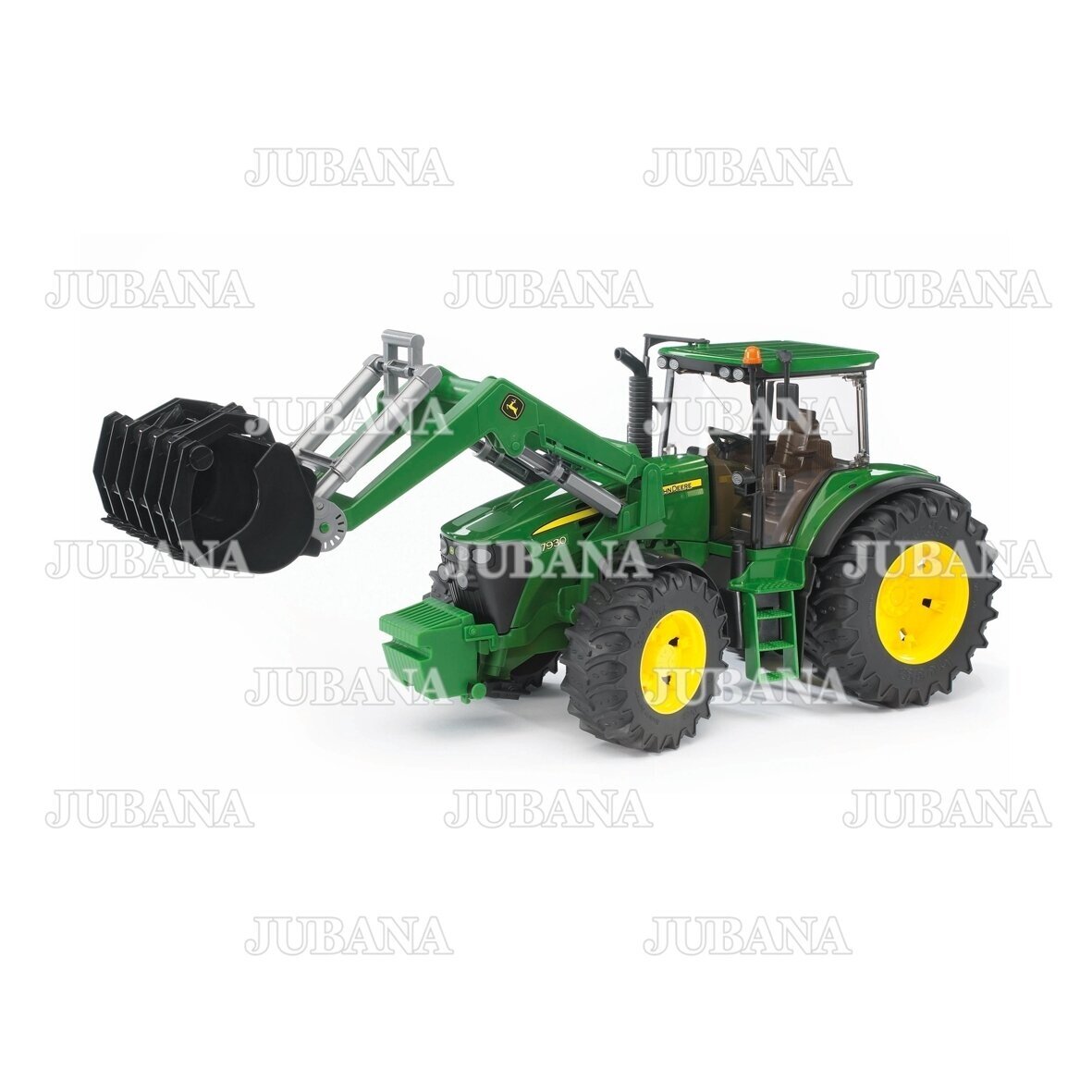 BRUDER toy John Deere 7R 350 with frontloader
