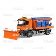 BRUDER toy MB Arocs winter service vehicle with plough blade