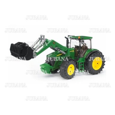 BRUDER toy John Deere 7R 350 with frontloader