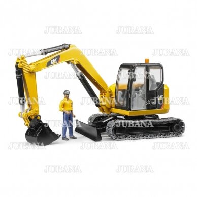 BRUDER toy Cat® Mini Excavator with worker 6