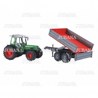 BRUDER toy Fendt 209 S with tipping trailer 3