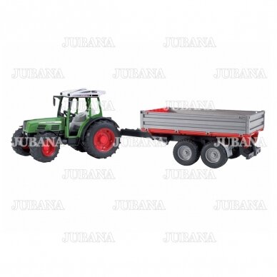 BRUDER toy Fendt 209 S with tipping trailer