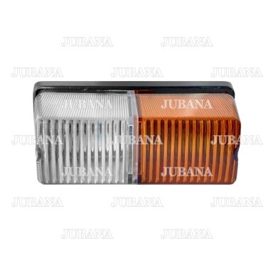 Žibintas priekinis (oranžinis/baltas) (metalinis korpusas) FP-204